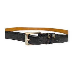 Polo Ralph Lauren Black Genuine Italian Leather Men's Belt Size 42